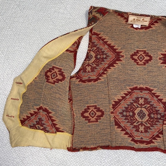 Vintage New Frontier Womens Med vest Cowgirl Western - Picture 5 of 6